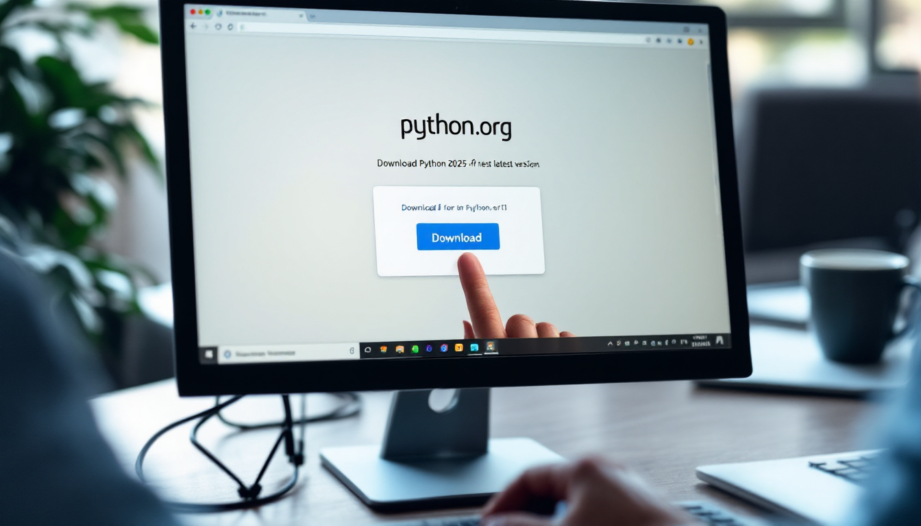 최신 버전 파이썬을 공식 사이트에서 다운로드하는 모습