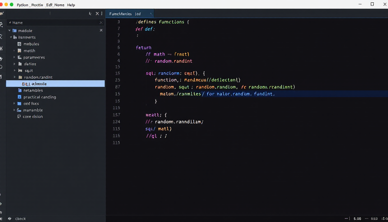 파이썬 함수 정의와 매개변수, return, 모듈 임포트 및 사용 예시를 보여주는 코드 에디터 화면